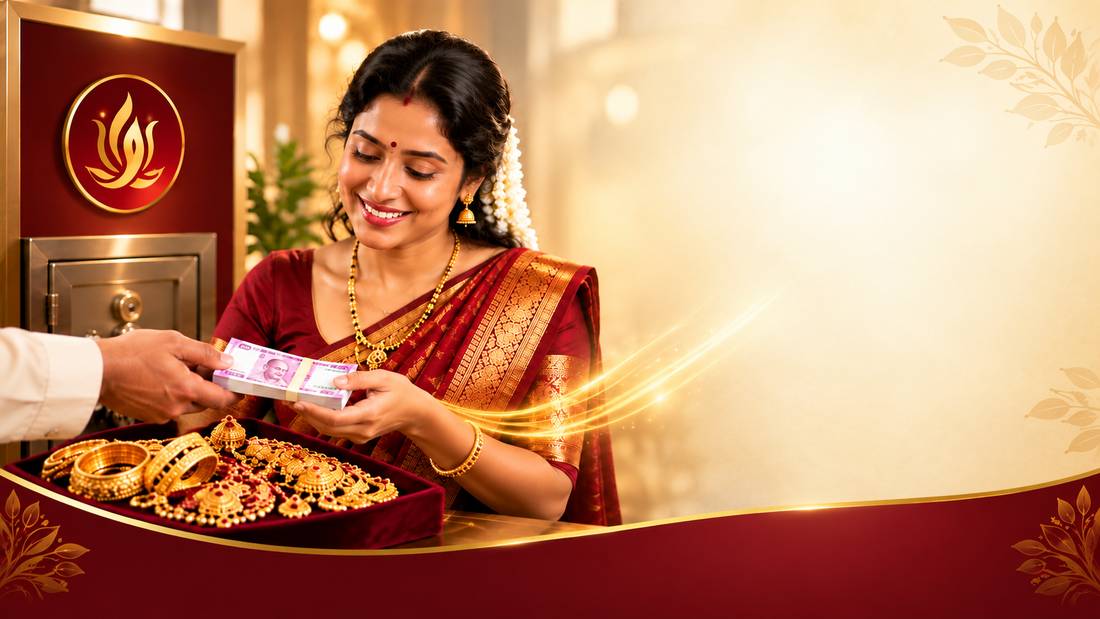Customer receiving payment for her gold